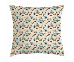 Pansy Buds Blossoms Pillow Cover