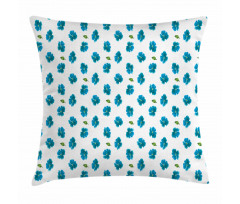 Watercolor Forget-Me-Not Pillow Cover