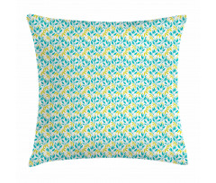 Abstract Herb Leafy Stems Pillow Cover