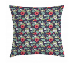 Water Lilies Lotus on a Pond Pillow Cover