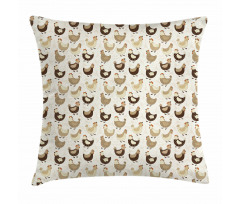 Farming Village Animals Pillow Cover