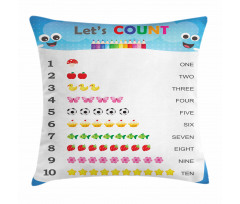 Count to Ten Learning Pillow Cover