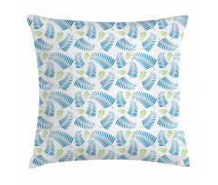 Palm Tree Leaves Pattern Pillow Cover