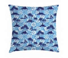 Exotic Palms Cruise Ship Pillow Cover