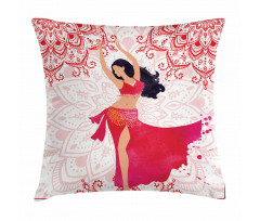 Belly Dancer Woman Pillow Cover