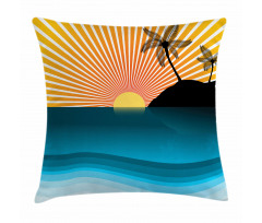 Sunset Horizon Panorama Pillow Cover