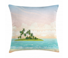 Jungle at Sunset Sky Clouds Pillow Cover