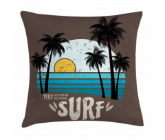 Los Angeles Beach Grunge Pillow Cover