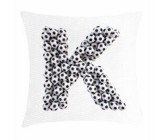 Soccer Alphabet Design Pillow Cover