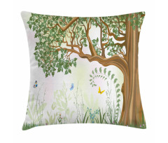Spring Butterfly Paint Pillow Cover
