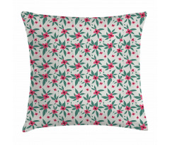 Foliage and Doodle Petals Pillow Cover