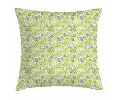 Brush Stroke Style Foliage Pillow Cover