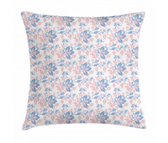 Foliage Leaves and Petals Pillow Cover