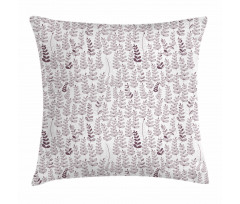 Retro Leaves and Branches Pillow Cover