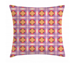 Psychedelic Colorful Grid Pillow Cover