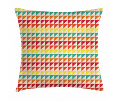 Pixelized Vivid Triangles Pillow Cover