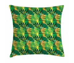 Exotic Palm Leaves Foliage Pillow Cover