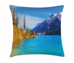 Abraham Lake Mountains Pillow Cover
