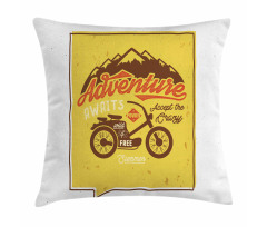 Retro Poster Words Pillow Cover