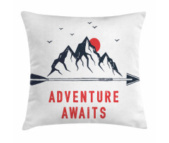 Mountains and Moon Pillow Cover
