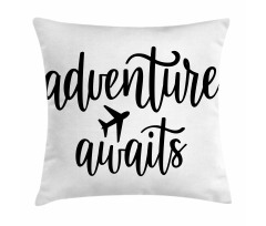 Travel Typography Pillow Cover