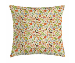 Seasonal Greenery Botany Pillow Cover