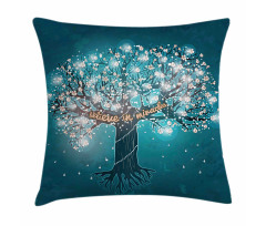 Believe in Miracles Message Pillow Cover