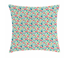 Colorful Spring Garden Art Pillow Cover