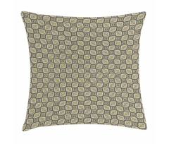 Retro Style Dotted Shapes Pillow Cover