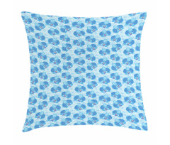 Soft Blue Orchid Blossoms Pillow Cover