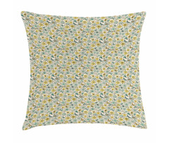 Retro Butterfly Wings Floral Pillow Cover