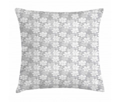 Romantic Overlapping Flowers Pillow Cover