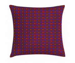 Square Tiles Petal Motifs Pillow Cover