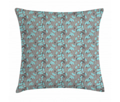 Silhouette Foliage Leaves Pillow Cover