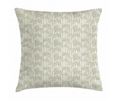 Curled Leaf Pattern Nature Pillow Cover