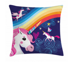 Mythical Animals in the Sky Pillow Cover