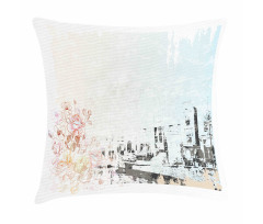 Street Antique Buildings Pillow Cover