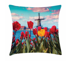 Idyllic Spring Tulips Pillow Cover