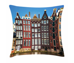 Medieval Buildings City Pillow Cover