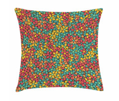 Retro Colored Doodle Pillow Cover