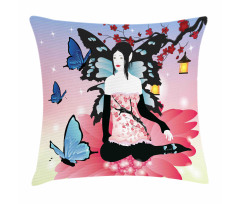 Fairy Girl with Wings Pillow Cover