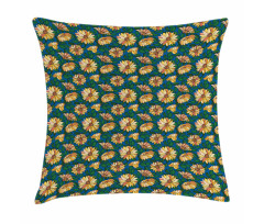 Flower Growth Leaves Pillow Cover