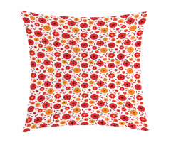 Warm Colored Petals Pillow Cover