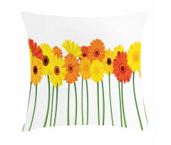 Flowers on Green Stems Pillow Cover