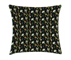 Exotic Composition Botanical Pillow Cover