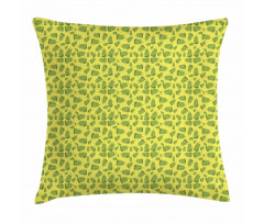 Ornate Tropical Composition Pillow Cover