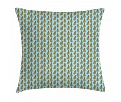Curved Abstract Nature Foliage Pillow Cover