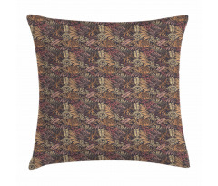 Grunge Foliage Design Nature Pillow Cover