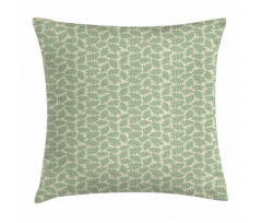 Exotic Foliage on Beige Color Pillow Cover