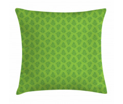 Botanic Composition in Green Pillow Cover
